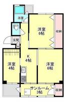 板宿駅9分 五位ノ池北ビルの間取り
