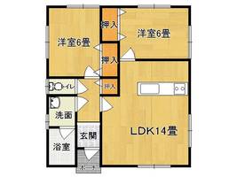 福岡県豊前市大字赤熊(一戸建)の賃貸物件Jの間取り