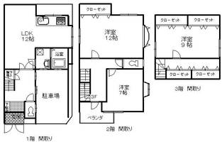 市町テラスハウスの間取り