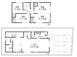 福岡県春日市春日原東町3丁目(一戸建)の賃貸物件の間取り