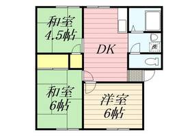 皿山ハイツ0201の間取り