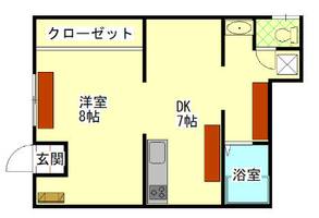 杭ノ瀬アパート101の間取り