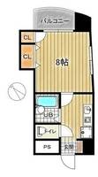 KMマンション北九大前1105の間取り
