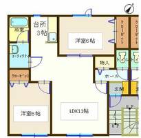 メゾンレユシールⅠ202の間取り