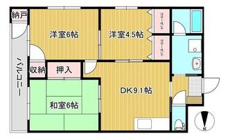 タツノ福柳ハイツ502の間取り