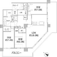 キャナルタウン中央の間取り