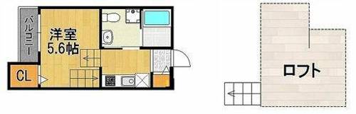 福岡県福岡市早良区次郎丸2丁目(アパート)の賃貸物件の間取り