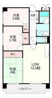 福岡県福岡市早良区南庄6丁目(マンション)の賃貸物件の間取り