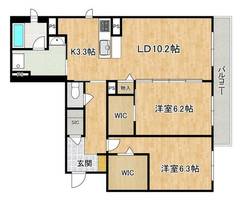鶴見区緑1丁目築浅賃貸マンション3の間取り