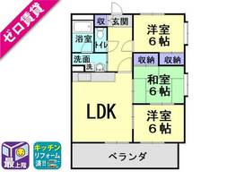 愛知県蒲郡市三谷町弥生3丁目(マンション)の賃貸物件の間取り