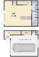 大阪府豊中市豊南町西4丁目(テラスハウス)の賃貸物件の間取り