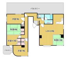 福岡県北九州市小倉北区中井2丁目(マンション)の賃貸物件の間取り