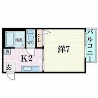 ブロスハイツ住吉本町102の間取り