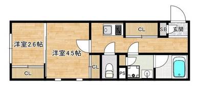 ライフ・モア原C棟の間取り