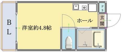 大阪府大阪市東住吉区杭全4丁目(マンション)の賃貸物件の間取り