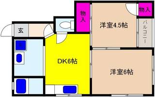 兵庫県神戸市東灘区御影中町1丁目(マンション)の賃貸物件の間取り