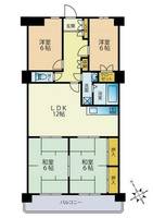 イマージュ安部山公園304の間取り