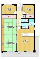 福岡県北九州市小倉南区志井6丁目(マンション)の賃貸物件の間取り