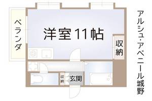 福岡県北九州市小倉南区富士見2丁目(マンション)の賃貸物件の間取り