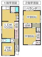 大阪府堺市西区鳳北町2丁(一戸建)の賃貸物件の間取り
