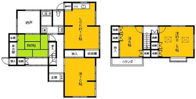 京都府亀岡市篠町篠八幡裏(一戸建)の賃貸物件の間取り