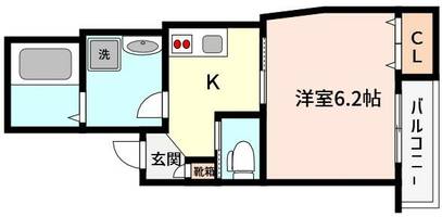 兵庫県神戸市東灘区住吉宮町1丁目(アパート)の賃貸物件の間取り
