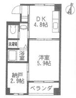 兵庫県神戸市灘区宮山町3丁目(マンション)の賃貸物件の間取り