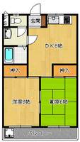 和歌山県田辺市上の山2丁目(マンション)の賃貸物件の間取り