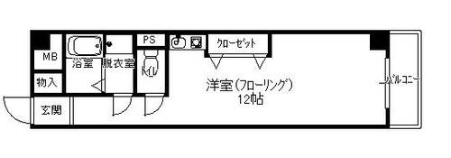 難波ノーブルMU302の間取り