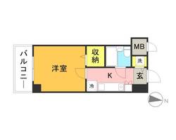 ラ・レジダンス・ド・福岡県庁前0608の間取り