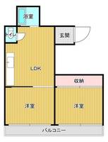 大阪府大阪市阿倍野区天王寺町北2丁目(マンション)の賃貸物件の間取り