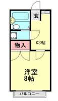 福岡県直方市大字下新入(アパート)の賃貸物件の間取り