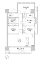 照葉クロススタイルWEST棟の間取り