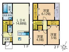 福岡県北九州市八幡西区永犬丸4丁目(一戸建)の賃貸物件の間取り