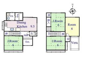 京都府京都市伏見区京町大黒町(一戸建)の賃貸物件の間取り