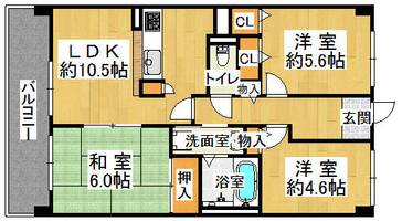 学園シティコートの間取り