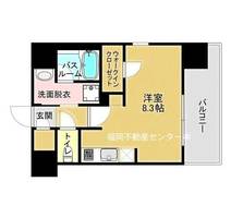 福岡県福岡市博多区美野島3丁目(マンション)の賃貸物件の間取り