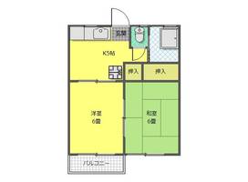 福岡県北九州市八幡西区春日台2丁目(アパート)の賃貸物件の間取り