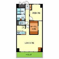 大阪府東大阪市若草町(マンション)の賃貸物件の間取り