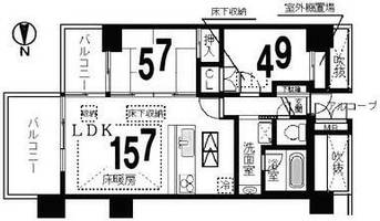 ルネスピース大津におの浜806の間取り