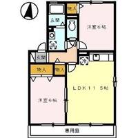 セジュール新市 A棟101の間取り