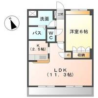 ソレイユ鉄屋102の間取り