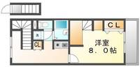 レオパレスはばたけ204の間取り
