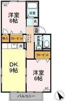 シャインポート屋島B棟102の間取り