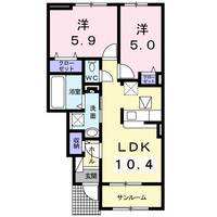ルーチェⅡ103の間取り
