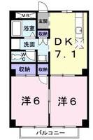 パルネット磯野203の間取り