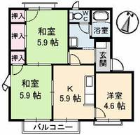 屋島フレグランス A棟103の間取り