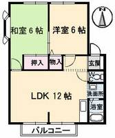 グリーンヒルズ太田 C棟202の間取り
