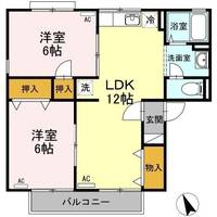 宮脇ハイツ101の間取り