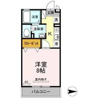 ベルシャトル B棟107の間取り